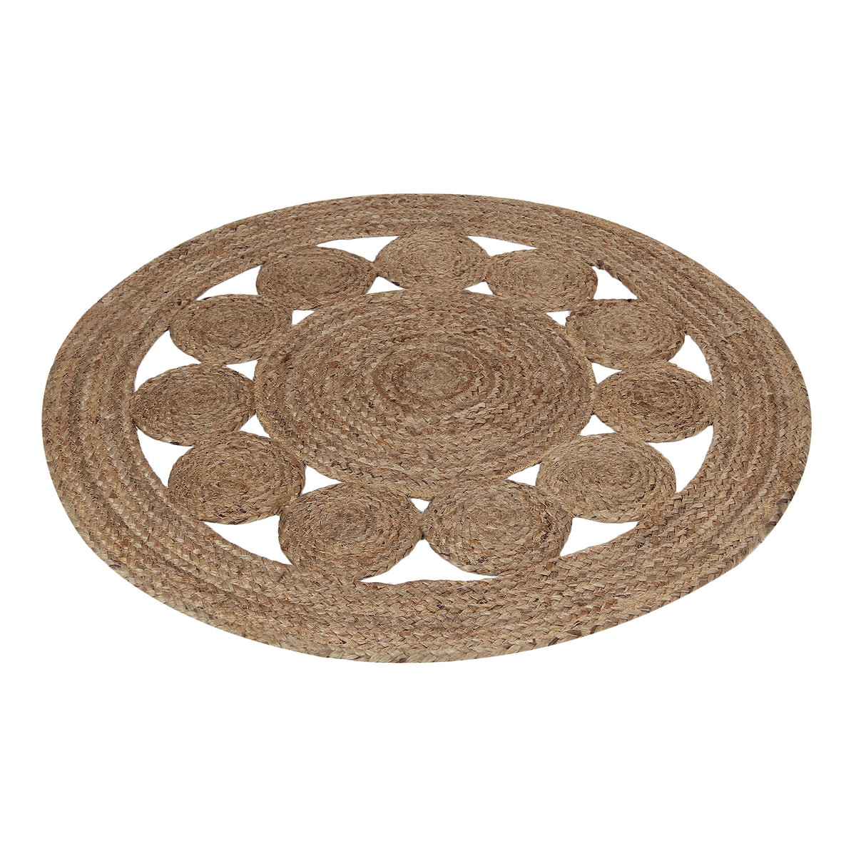 Nature's Mandala Rug, 3ft - Beige Blossom
