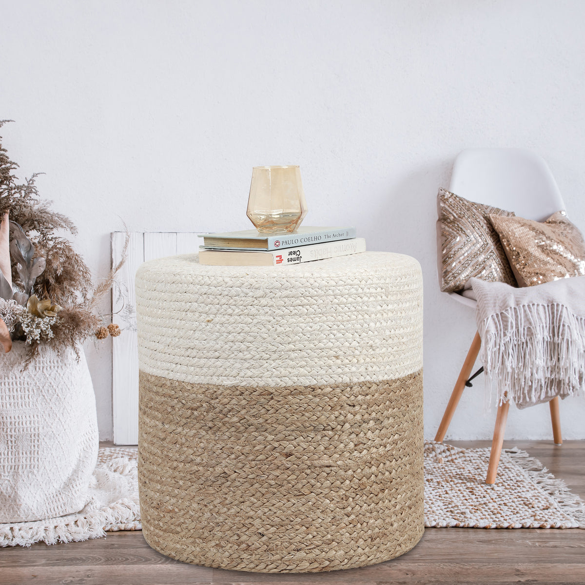 Serenity Haven Pouf , 16"x16"