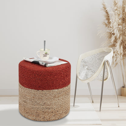 Ruby Radiance Pouf , 16”x16”