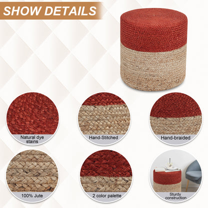 Ruby Radiance Pouf , 16”x16”