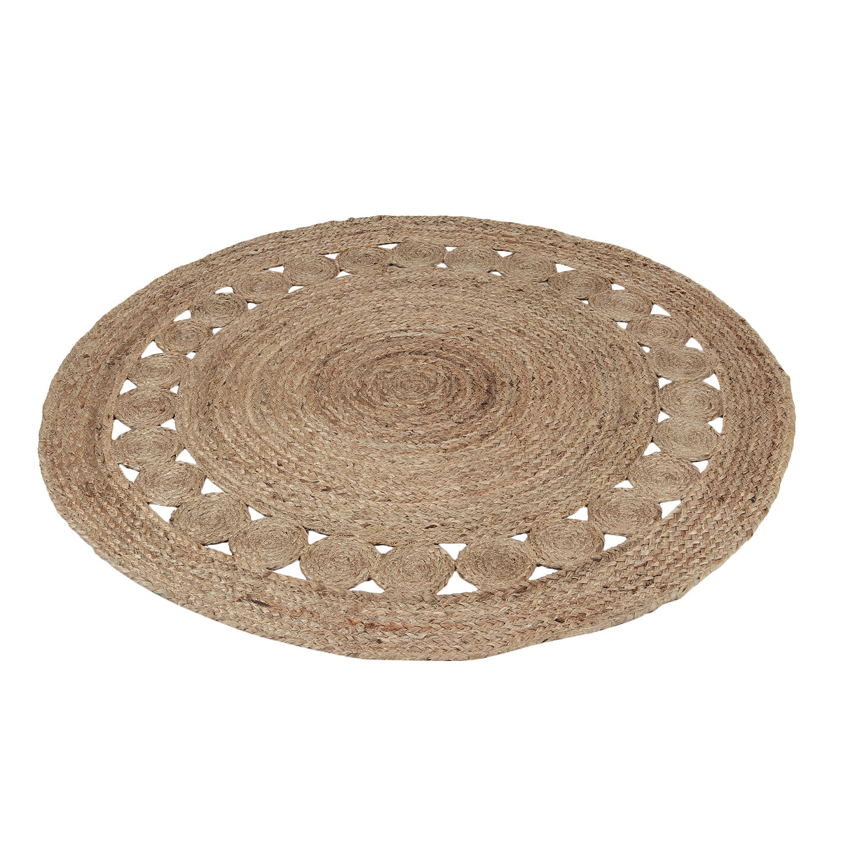 Artisanal Aura Rug, 4ft - Elemental Elegance