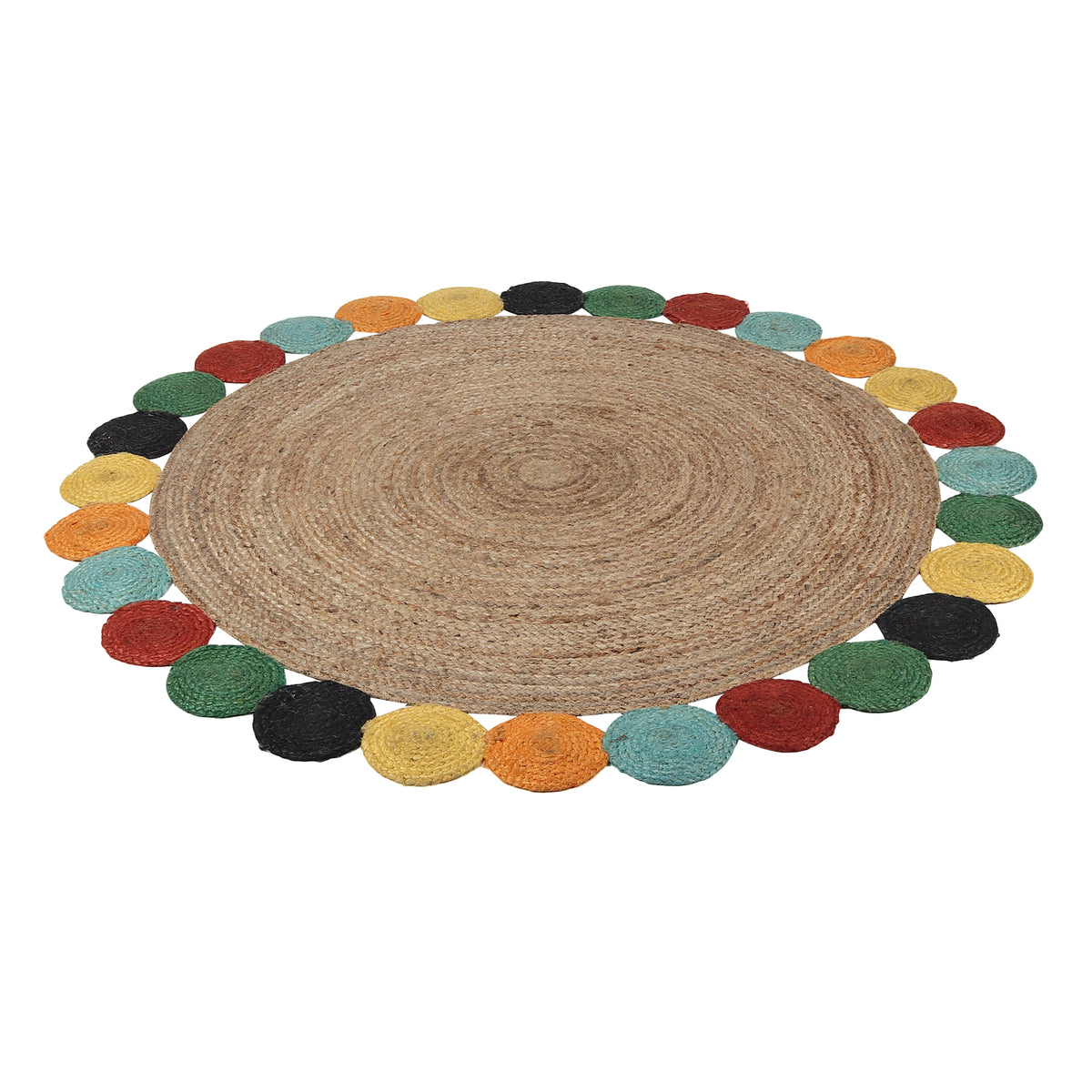 Fiesta Halo Rug, 5ft - Colorful Radiance