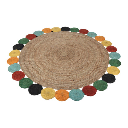 Fiesta Halo Rug, 5ft - Colorful Radiance