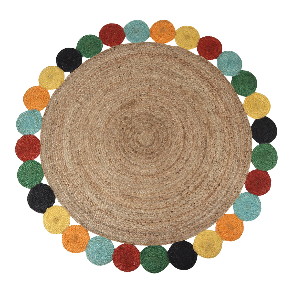 Fiesta Halo Rug, 5ft - Colorful Radiance