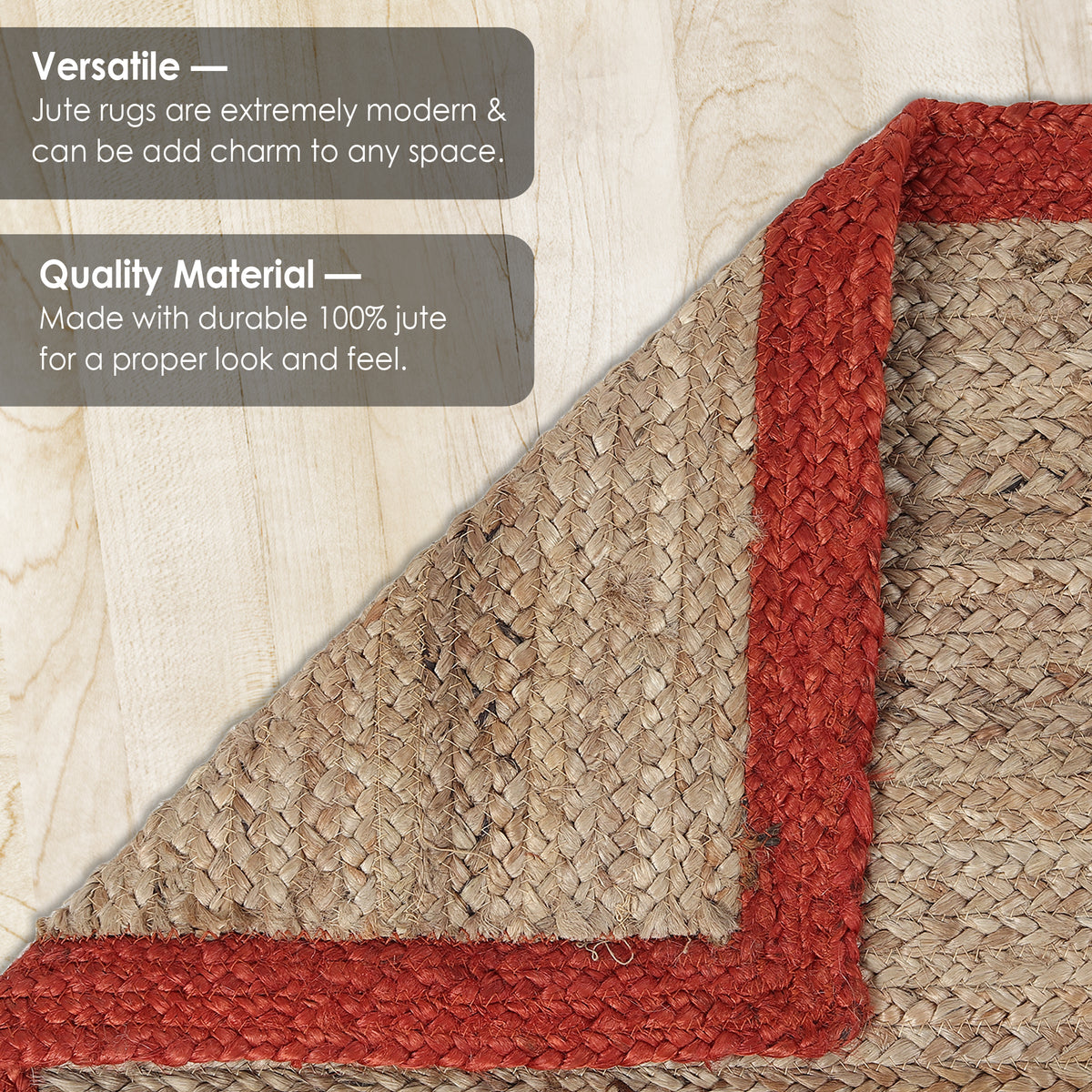 Ruby Rim Rug, 3ft x 2ft - Terra Tactility