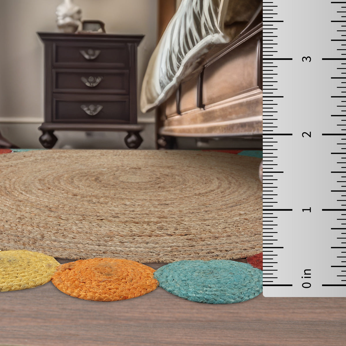 Fiesta Halo Rug, 5ft - Colorful Radiance