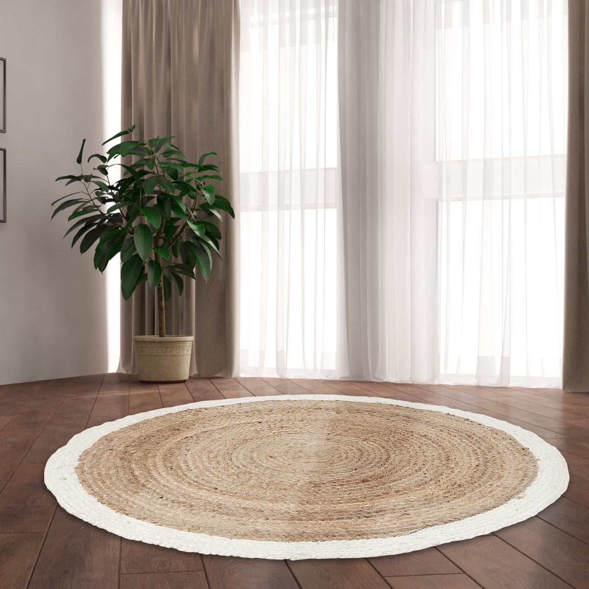 Ivory Halo Rug, 3ft - Natural Nuance