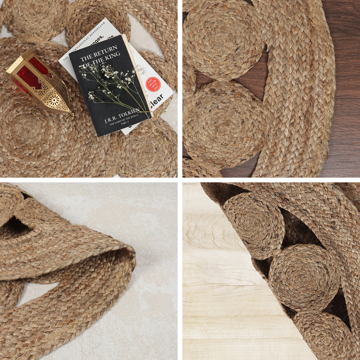Nature's Mandala Rug, 3ft - Beige Blossom