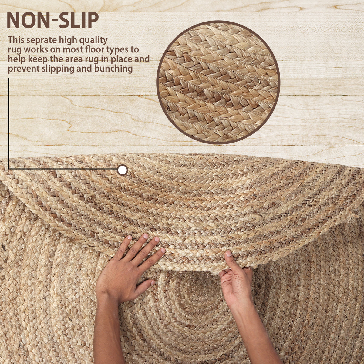 Organic Gyre Rug, 4’ - Twine Twirl