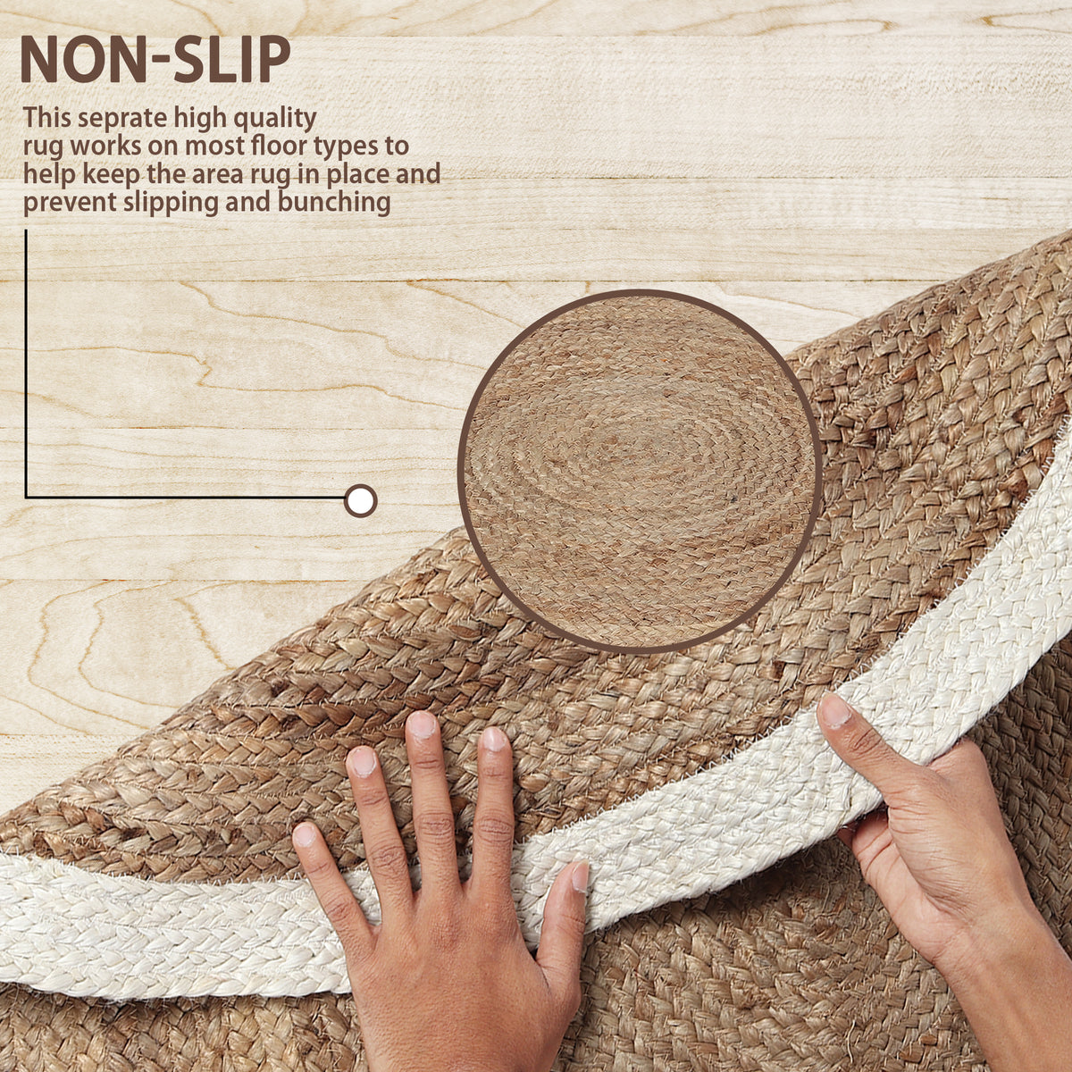 Ivory Halo Rug, 3ft - Natural Nuance